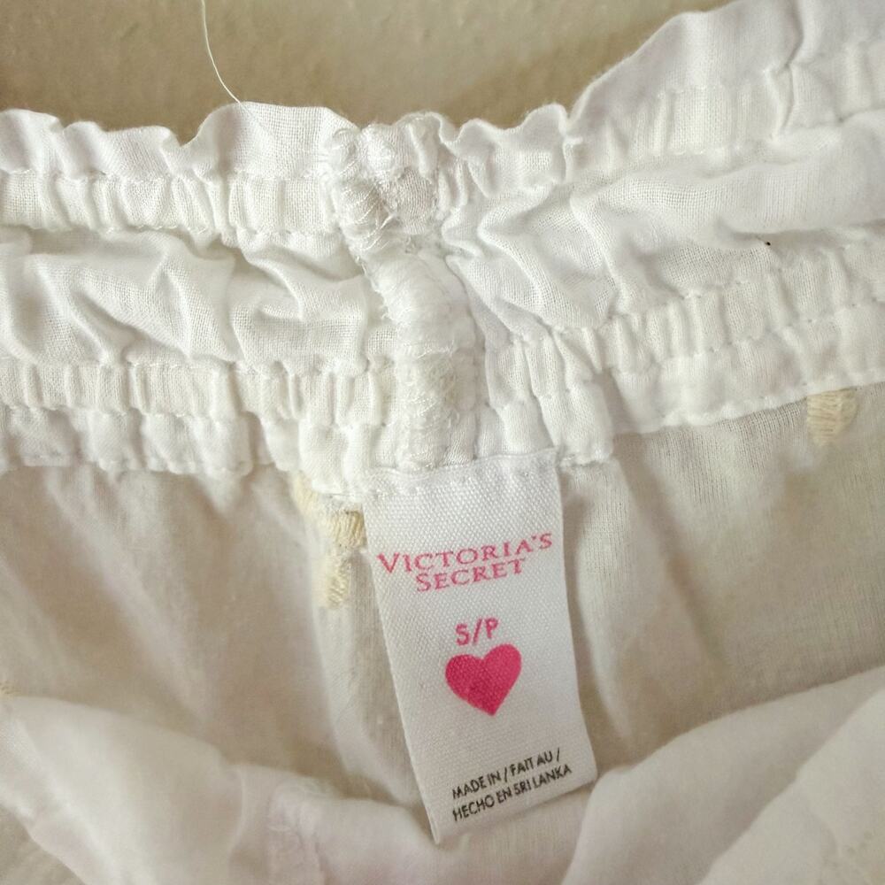 Victoria’s Secret White Eyelet Lounge Sleep Pajama Shorts Small Cottagecore - Picture 3 of 5